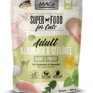 Expressversand MAC´s CAT Kaninchen & Geflügel Pouchbeutel 300 Gramm Katzennassfutter